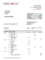 HSBC Bank Statement - Custom Fake, Replica, Novelty Bank Statements