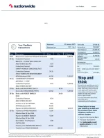 Nationwide Bank Statement - Custom Fake, Replica, Novelty Bank Statements