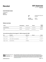 Revolut Bank Statement - Custom Fake, Replica, Novelty Bank Statements