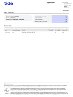 Tide Bank Statement - Custom Fake, Replica, Novelty Bank Statements