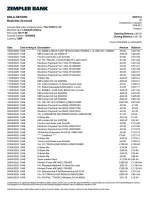 Zempler Bank Statement - Custom Fake, Replica, Novelty Bank Statements